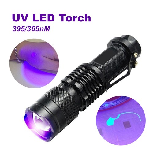 LED ultra violet UV 365 nm BlackLight lampe de poche lampe d/'inspection torch UP