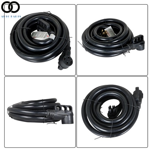 15~50ft 50 Amp RV Extension Power Cord Rain Proof NEMA 14-50 For Trailer Camper