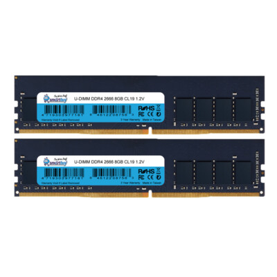 Smartbuy 16GB (8GB x2) DDR4 2666MHz PC4-21300 288pin U-DIMM CL19 1.2V Memory RAM