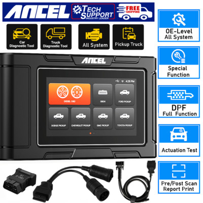 12V Diesel Truck Pickup OBD2 Scanner Car All System Diagnostic for FORD GM DODGE