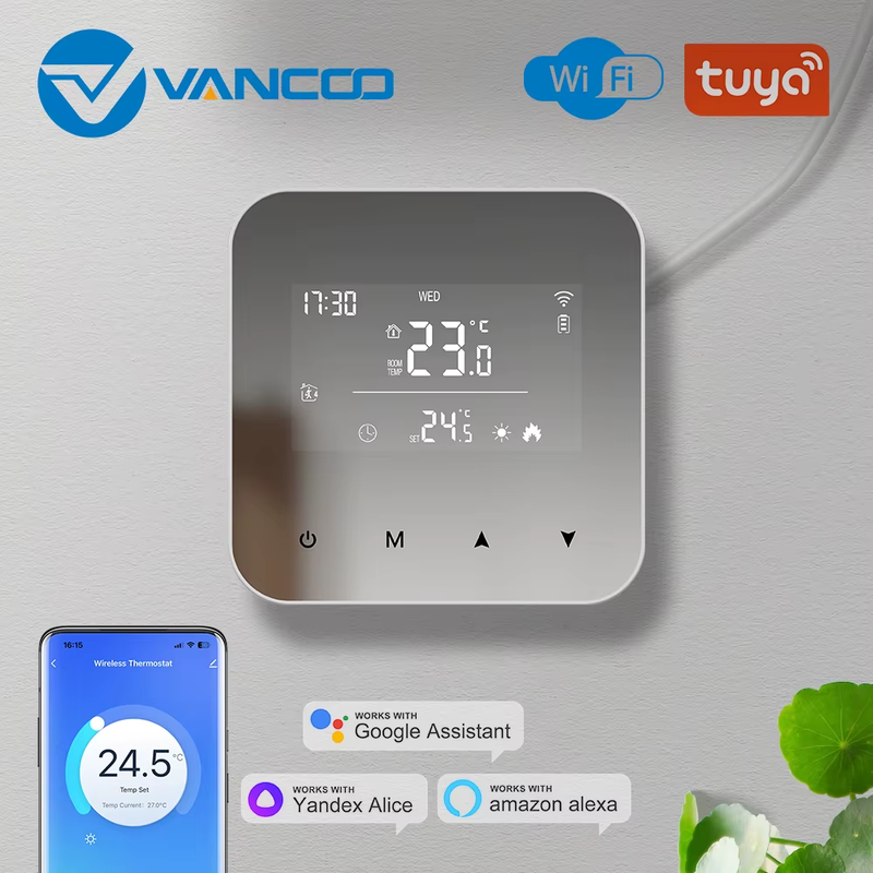 WiFi Thermostat for Boiler Battery Powered Accurate Heating Cooling Control for