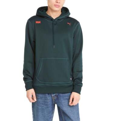 

Puma Helly Hansen X Graphic Pullover Hoodie Mens Green Повседневная верхняя одежда 532842-8, Зеленый