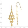 Pre-owned Skyjewelers Real 14kt Yellow Gold Diamond-cut Chandelier Earrings