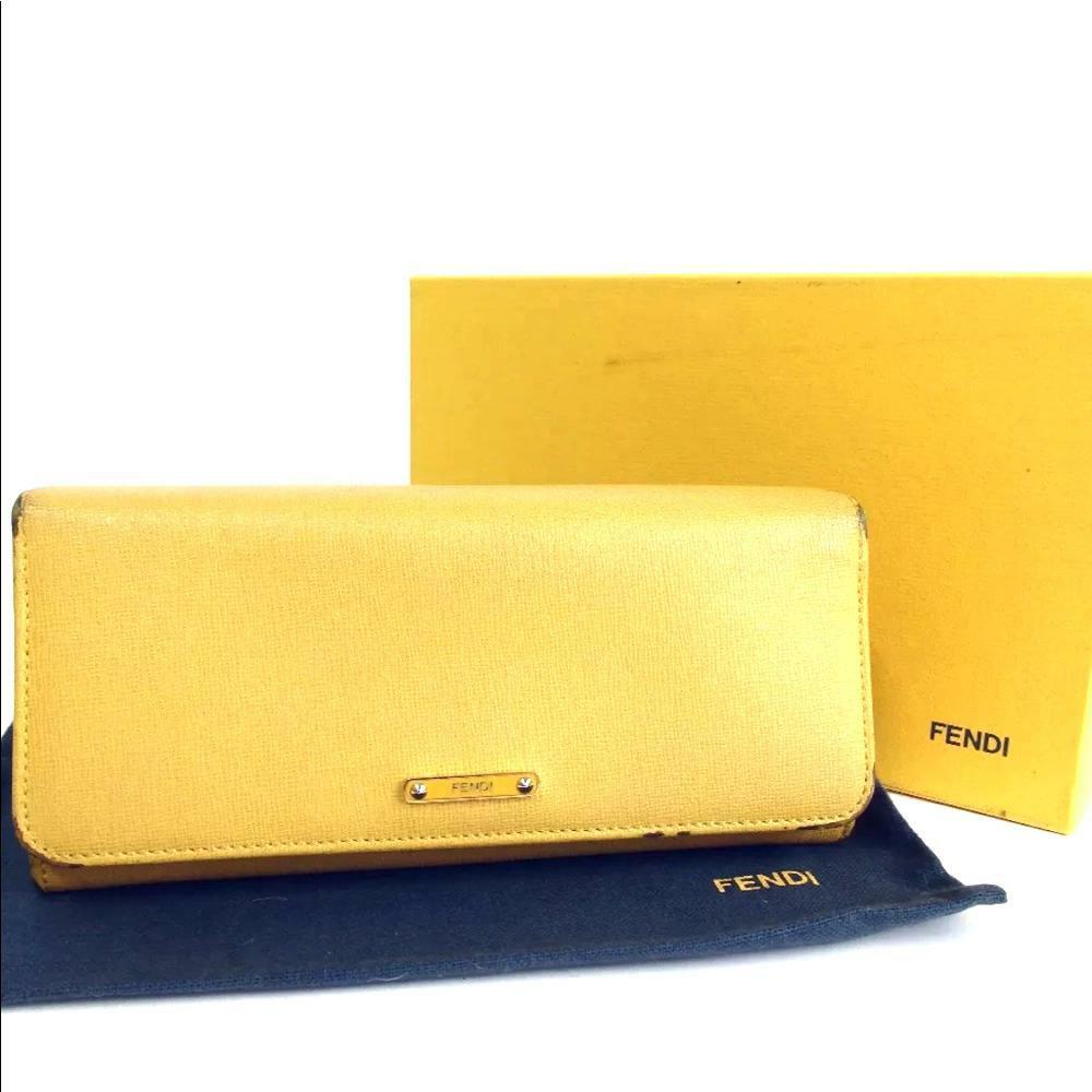 fendi yellow wallet