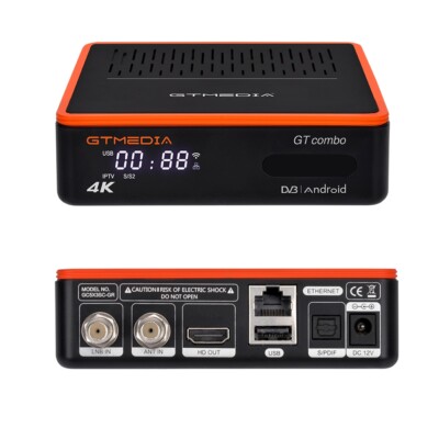 DVB-S2/S2X/T2/ATSC COMBO FTA HD Satellite Receiver 4:2:2 4K Android Smart TV Box