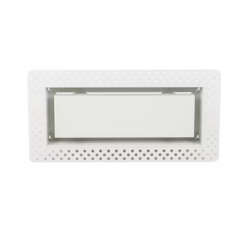 FITTES Wall Vent Flush Mount Decorative 10 in x 6 in Plastic White Patented