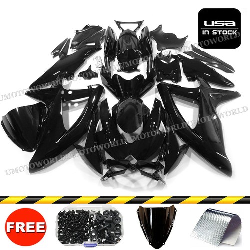 Fairing Kit Fit for Suzuki GSXR600 GSXR750 2008-2010 Injection Glossy Black Body
