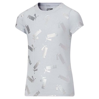 

Puma Luminous Logo Aop Футболка с круглым вырезом и короткими рукавами Молодежные девушки Белая повседневная футболка, Белый, Puma Luminous Logo Aop Crew Neck Short Sleeve T-Shirt Youth
