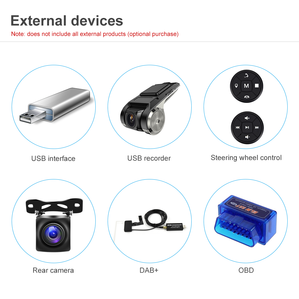 10" Android 13 Double 2Din Car Stereo CarPlay Auto Radio GPS Navi WiFi BT 2+32GB