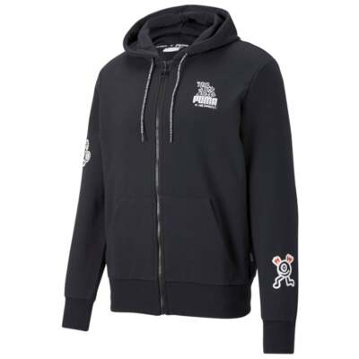 

Puma X Mr Doodle FullZip Hoodie Mens Size  Повседневная верхняя одежда 598681-01, Черный
