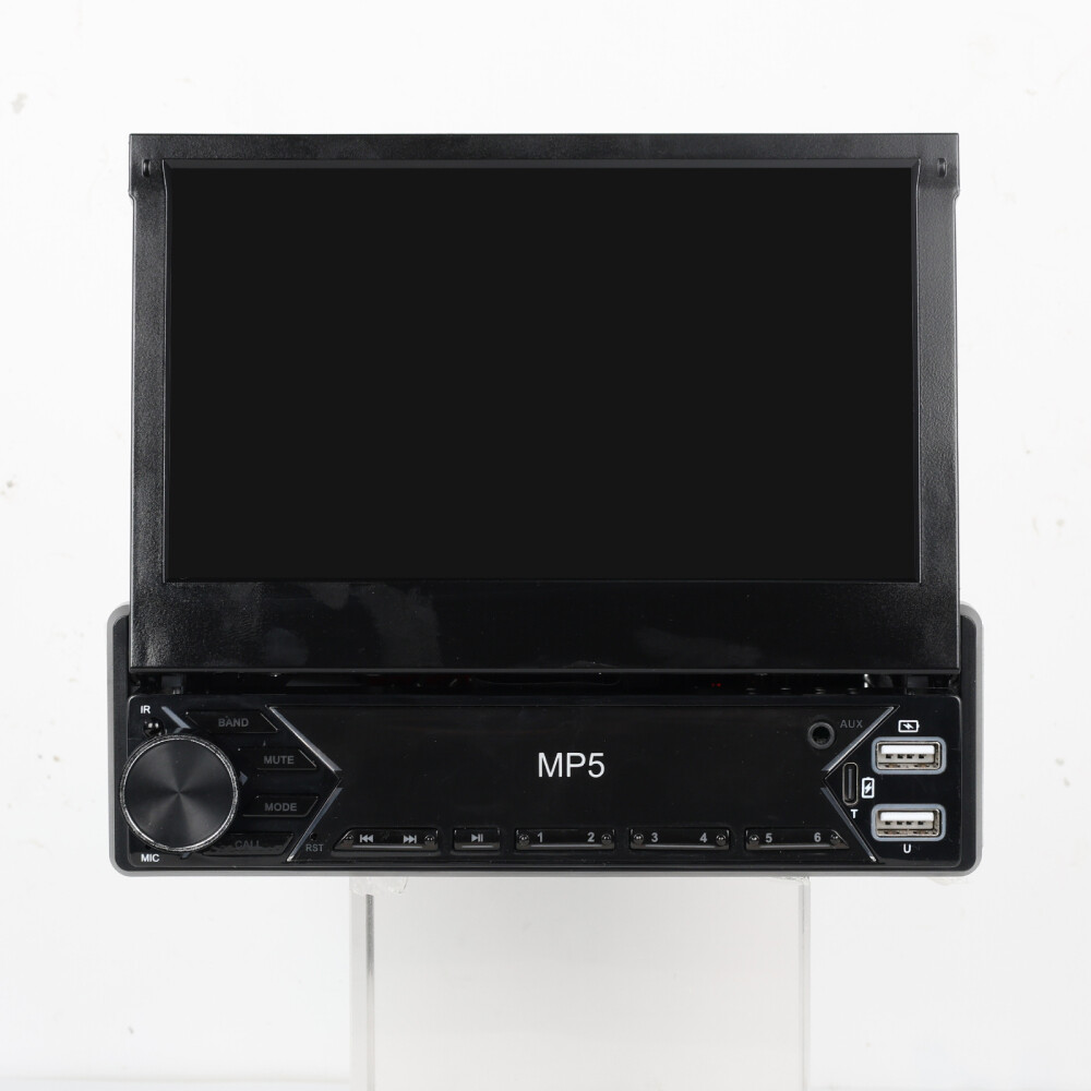 Single 1DIN 7" Car Stereo Radio Apple Carplay Android Auto GPS Flip Out Screen