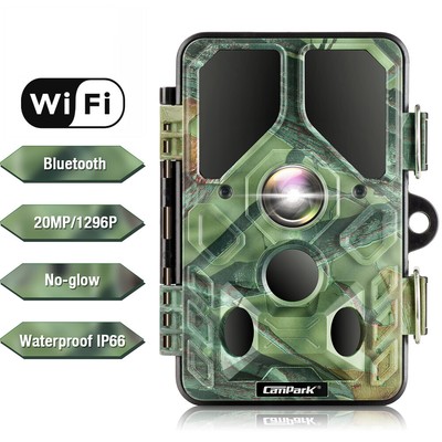 Campark T85 Wildkamera WLAN 20MP 1296P Nachtsicht Überwachungskamera No Glow