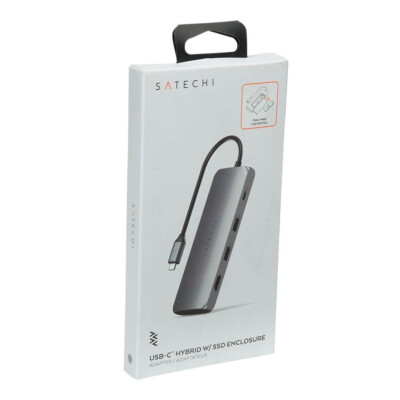 Satechi USB Type-C Hybrid Multi-Port Adapter with SSD Enclosure Space Gray