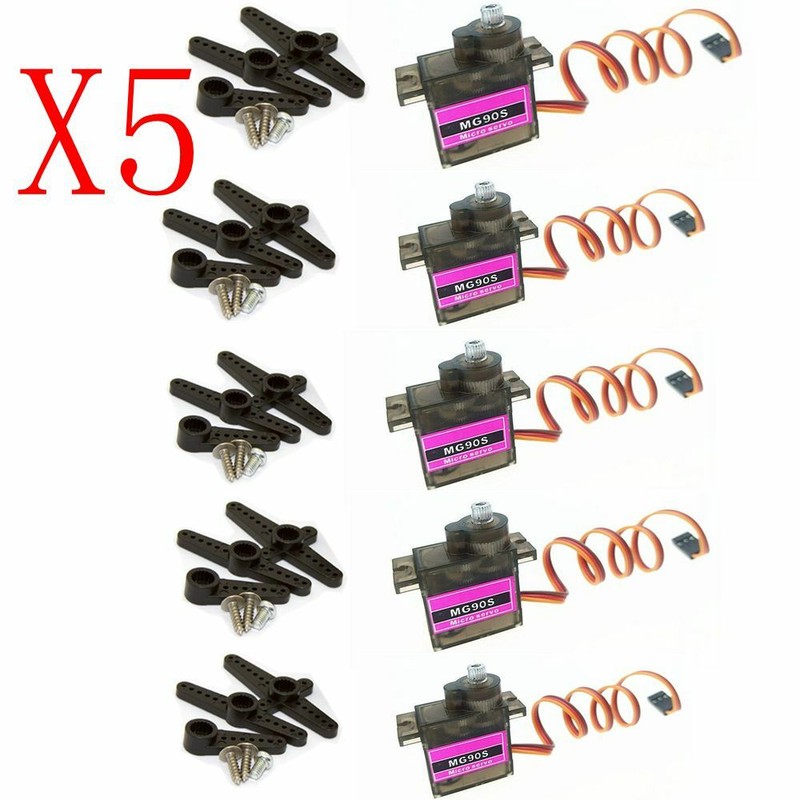 5 stk MG90S Mini Metal Gear Analog Servo mit Metallgetriebe Robot Hubschrauber
