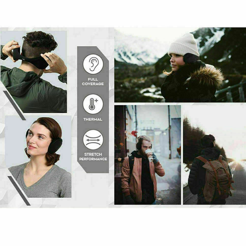 1-3 Pack Ear Muffs Fleece Winter Ear Warmers Mens Womens Behind The Head Back