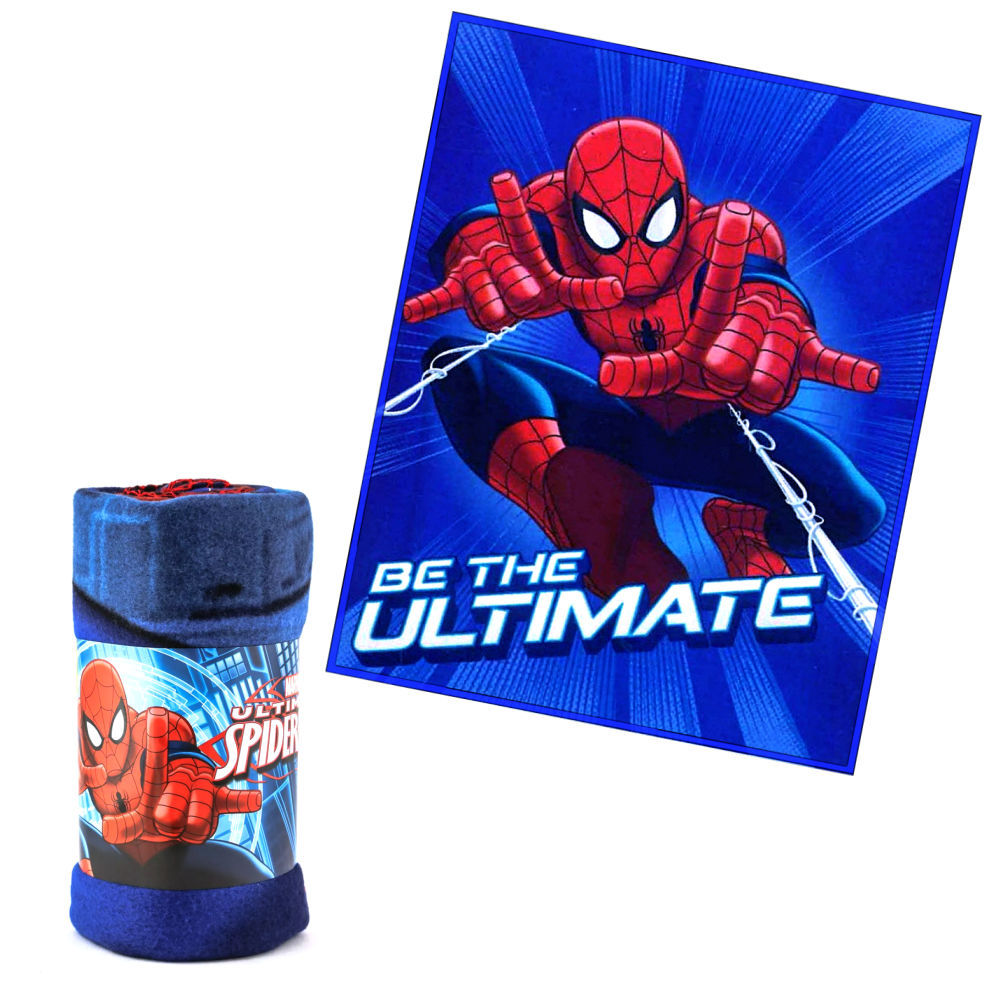 Plaid per Bambini SPIDERMAN coperta UOMO RAGNO invernale singola lettino 150cm