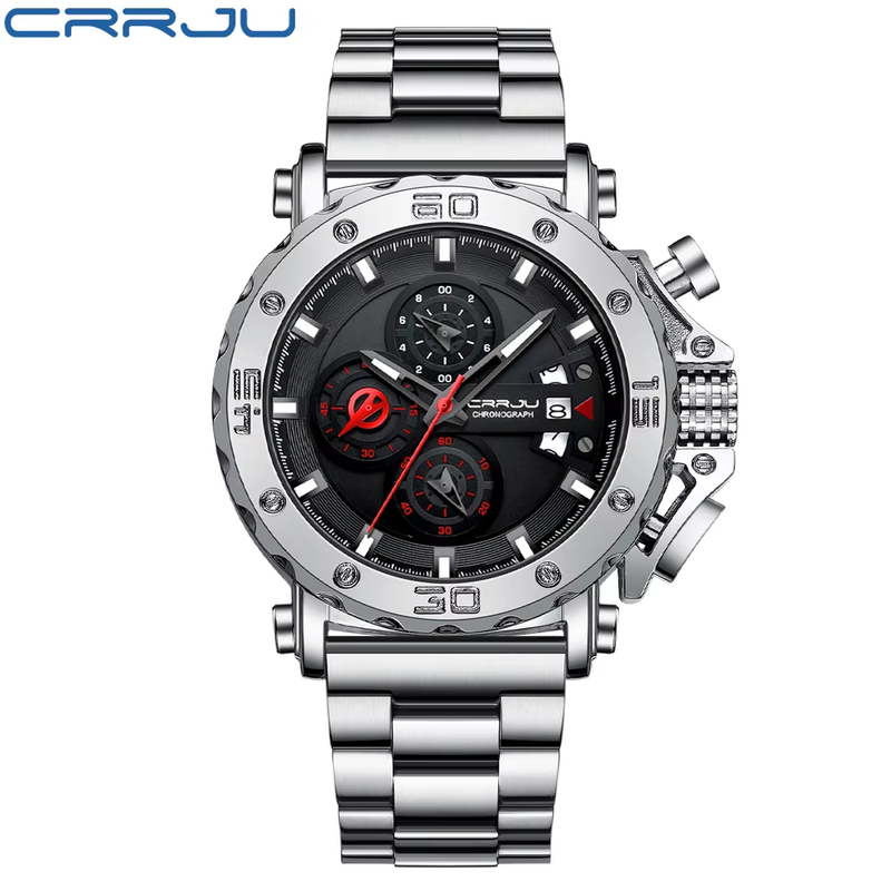 2022 Stainless Steel Watch for Men with Large Dial Quartz Men Watches Fashionabl