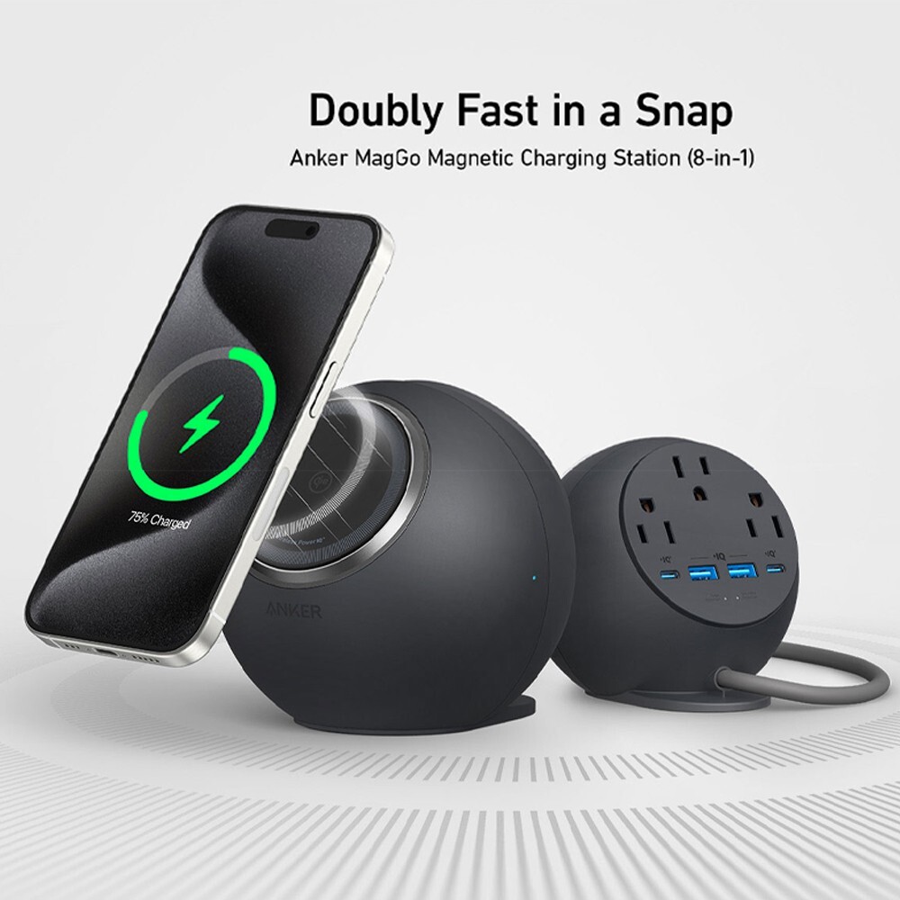 Anker Magnetic Charging Station 8-in-1 Power Strip 15W