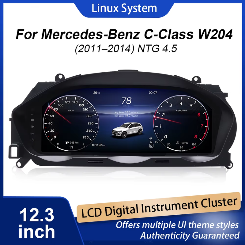 Digital Instrument Cluster for Mercedes-Benz C-Class W204 (2011–2014) NTG 4.5 Sp
