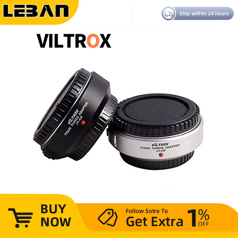 Viltrox Auto Focus M4/3 Lens to Micro 4/3 Camera Adapter Mount for Panasonic E-