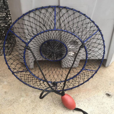36 In Hoop Net Lobster Crab Stealthy Blue Ocean Vinyl Coating Heavy Duty Bridle