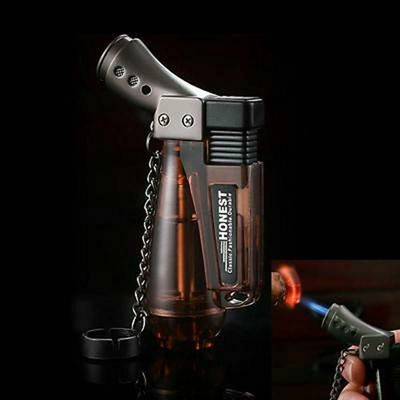 Refillable Windproof 1300'C Butane Viewable Flame Jet Torch Lighter 4 Colors
