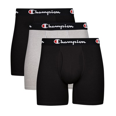 

Мужские трусы-боксеры из эластичного хлопка Champion® на каждый день, комплект из 3 шт., Black/oxford grey