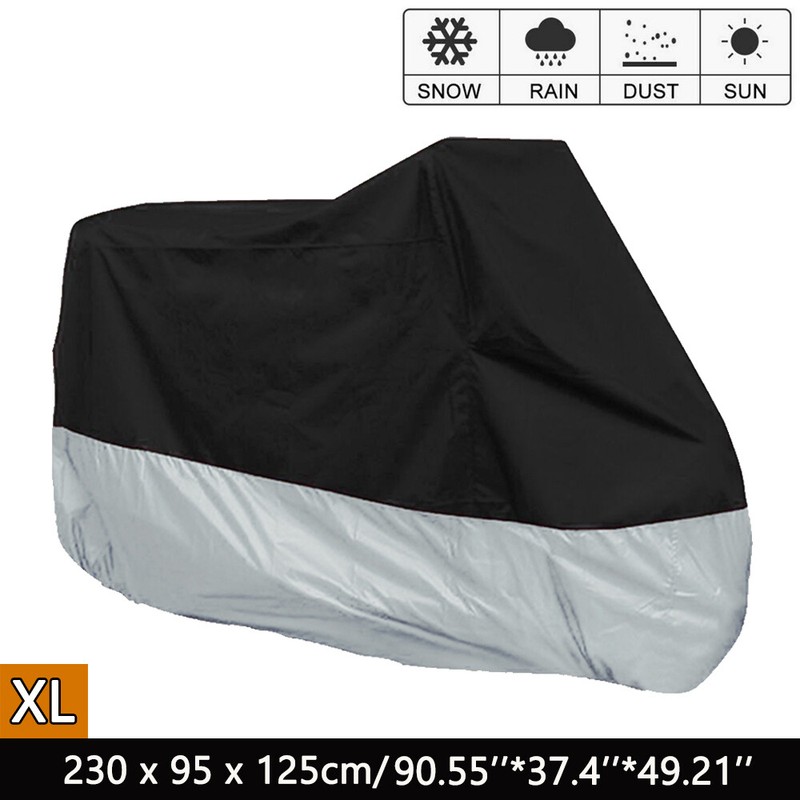 XL Motorcycle Cover Waterproof Heavy Duty For Winter Outside Storage Snow Rain O