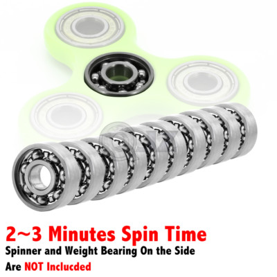 ABC陵央 10x 608 Open [Stainless Steel] 22x8x7mm Fidget Spinner