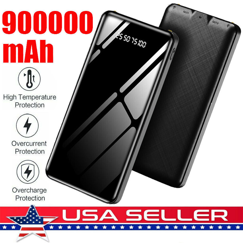 900000mAh External Portable Power Bank Backup Battery Charge