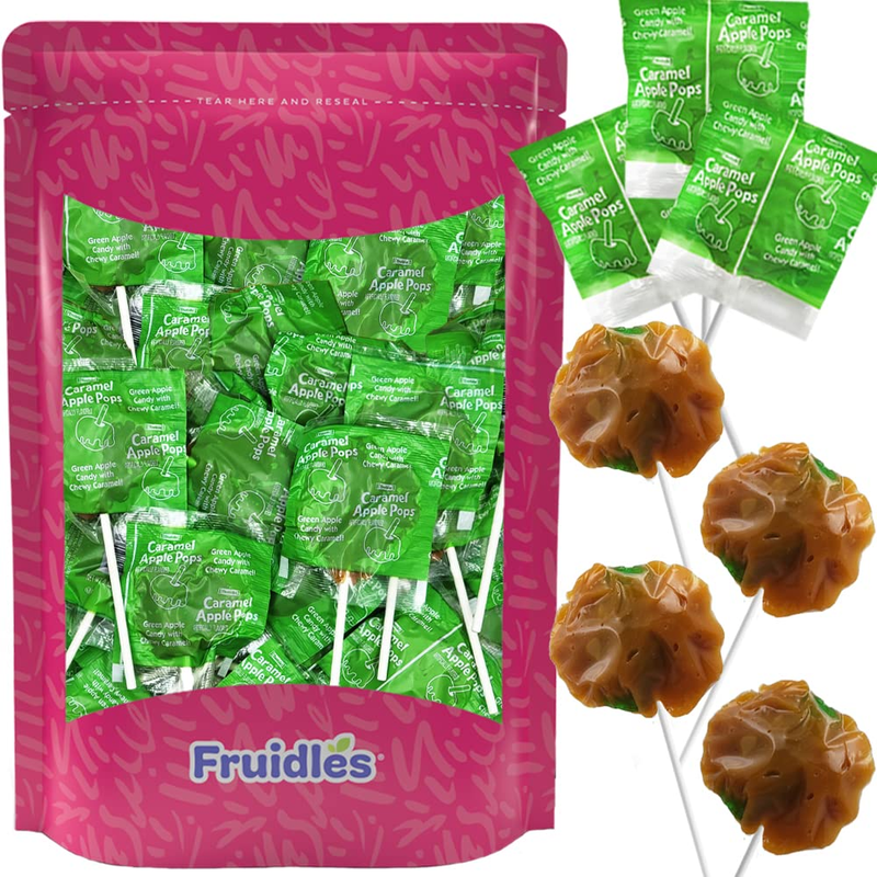 Tootsie Caramel Apple Pops Lollipops Suckers, Kosher Certified Dairy, Individual