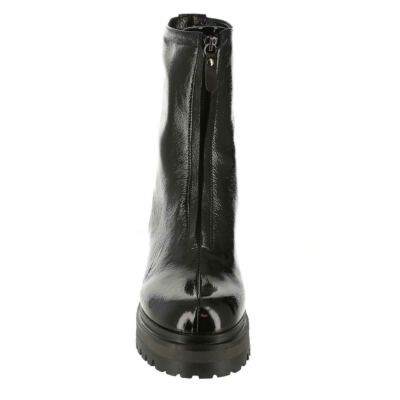 Pre-owned All Black Brillante Women's Boot In Nero/patent