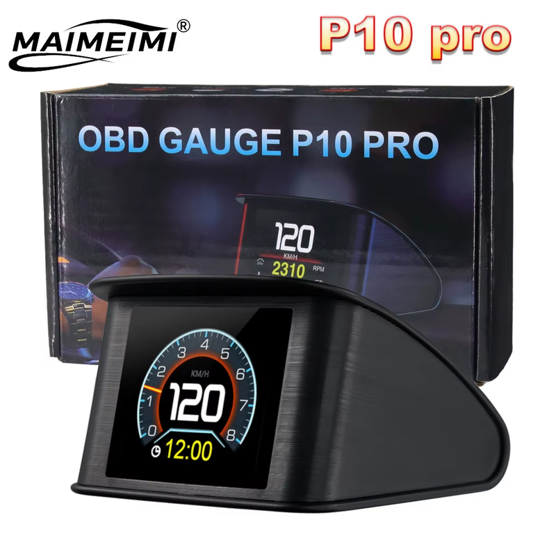 P10 Pro Head Up Display On-board Computer Car Digital OBD2 Mileage OBD Driving C