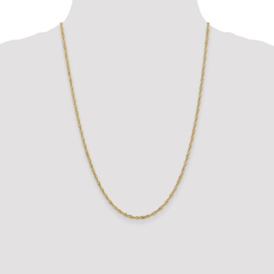 Pre-owned Superdealsforeverything Real 14kt Yellow Gold 1.9mm Singapore Chain; 24 Inch; Lobster Clasp
