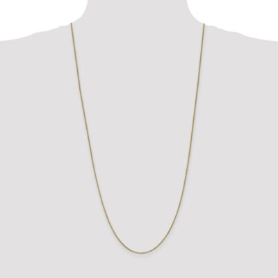 Pre-owned Skyjewelers Real 10kt Yellow Gold 1mm Box Chain; 30 Inch; Lobster Clasp