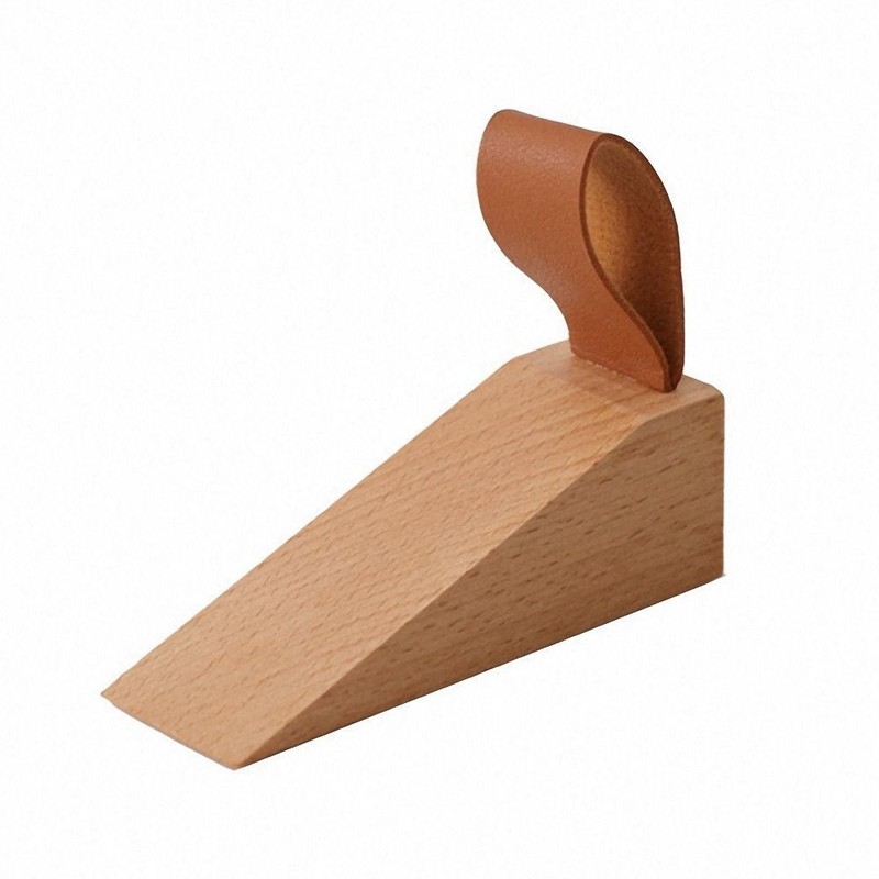 Door Wedge Wood Hold Open Shut Stop Wooden Stopper Traditional Jam Jammer 2 Size