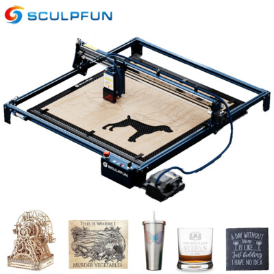 SCULPFUN S30 Ultra 114W Effect Laser Engraver w/ Air Assist Kit BT & USB N7Y7
