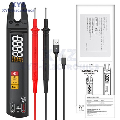 BSIDE U0 Digital Clamp Meter AC/DC Smart Multimeter NCV Voltage Ohm Tester  US