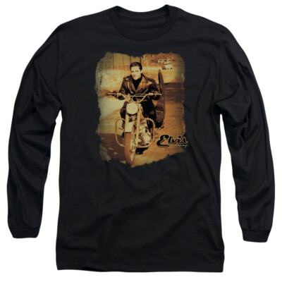 ELVIS PRESLEY HIT THE ROAD Licensed Men's Long Sleeve Graphic Tee Shirt SM-3XL 