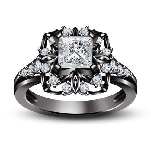 ❥nori  Nori 0.63ct CZ Rhodium Geometric Contemporary Ring | eBay