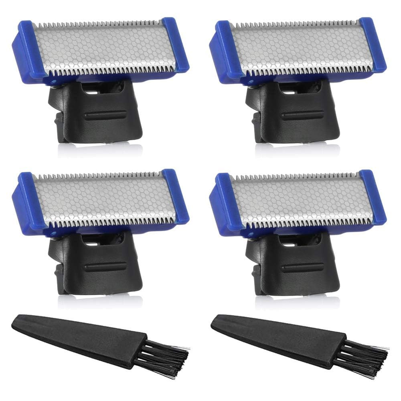 4 Pack Heads for Rechargeable Shaver Solo Trimmer Micro and Touches Cutter Head