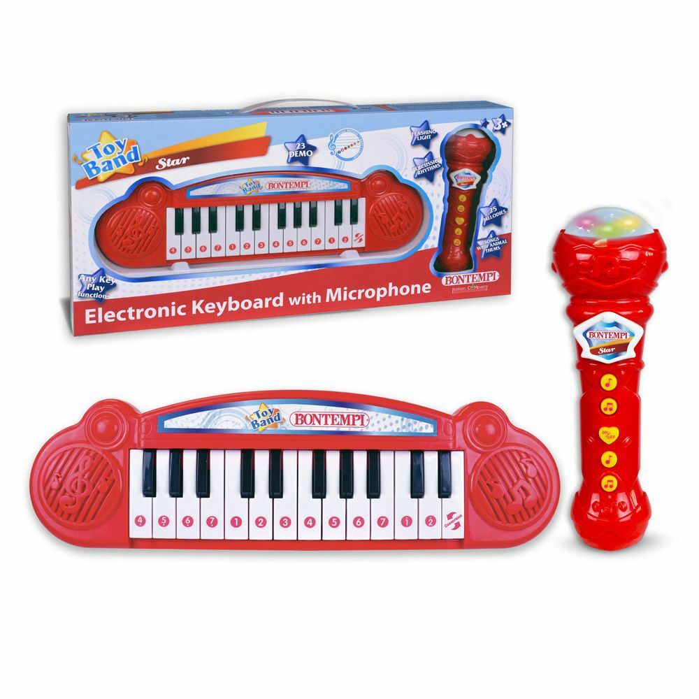 Bontempi Tastiera Pianola Musicale Con Microfono Gioco Giocattolo Bambini sar