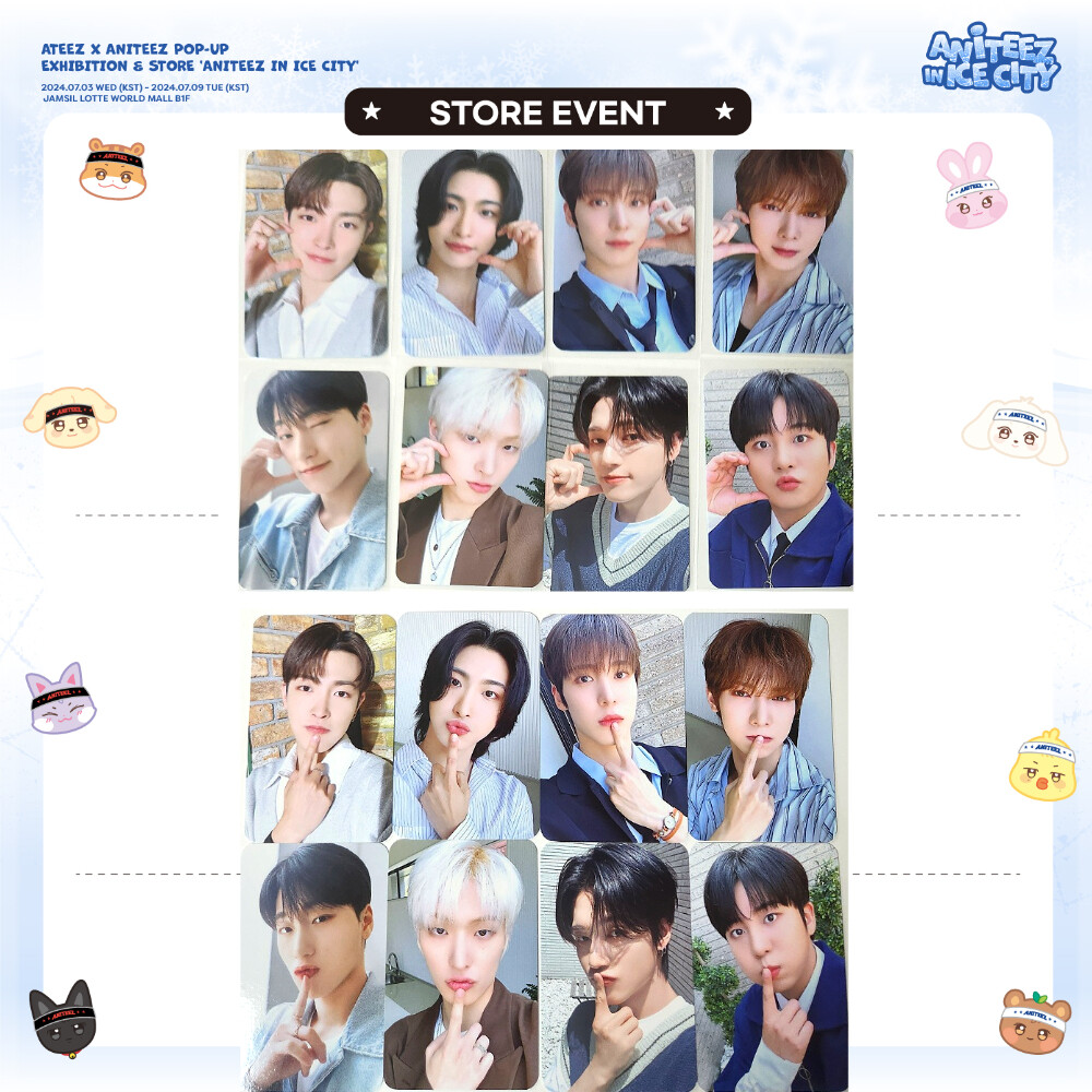 ANITEEZ POP UP ポップアップ くじ引きトレカ コンプセット ATEEZ X ANITEEZ POP-UP STORE ANITEEZ IN TREASURE MD - RANDOM