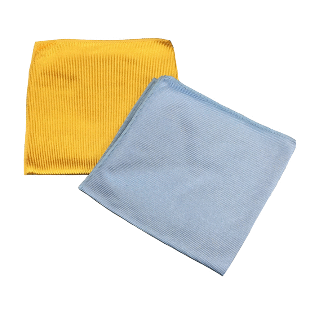 Glass Cleaning Cloths (Packs of 12) Microfiber, Lint & Streak Free 16x16, Colors