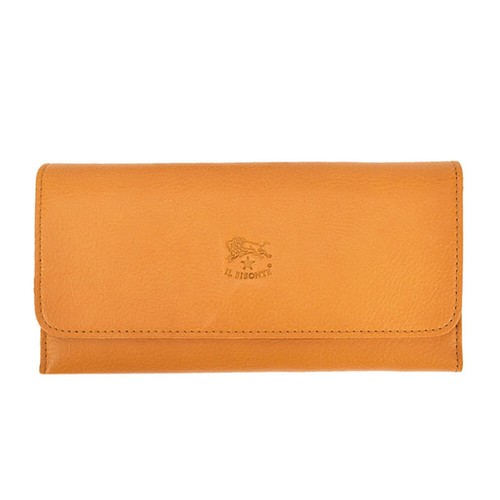Pre-owned Il Bisonte Long Wallet Continental Wallet Classic Scw009 Miele Or176b In Or/miele/or176b