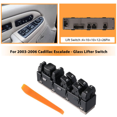 15883320 Front Driver Left Side Power Window Switch for 03-07 Chevy Cadillac GMC