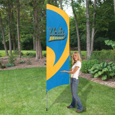 UCLA BRUINS 8.5 FOOT TALL TEAM FLAG 11.5' POLE SIGN BANNER UNIVERSITY PREMIUM 