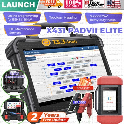 New LAUNCH X431 PAD VII Elite Upgraded of X431 PAD V + PRO 5 Diagnostic Scanner