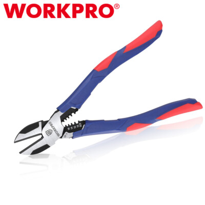 WORKPRO 7.5'' Diagonal Cutting Pliers Wire Stripper Heavy Duty Side-Cutting Plier
