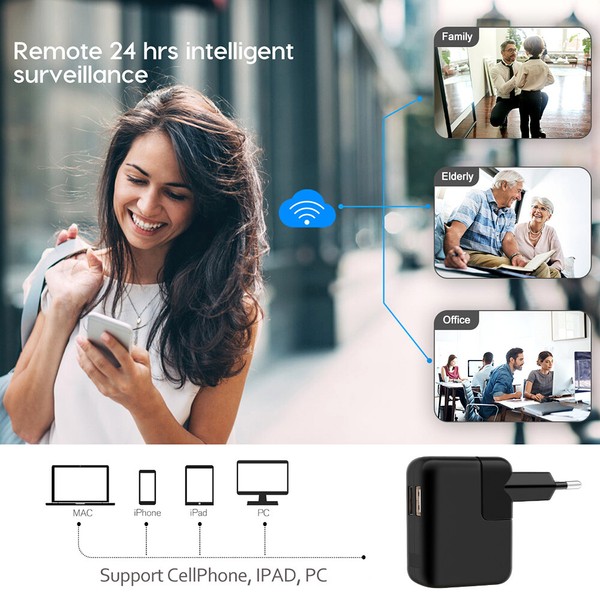 Mini Camera 1080P HD USB Charger Adapter Motion Detection DVR Home Security Cam - Image 35